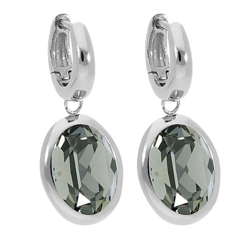 Серьги Qudo Creole TIVOLA small S black diamond, 310530 BW/S фото 3